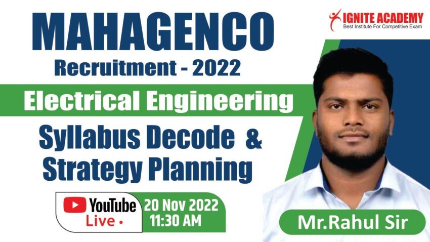 MAHAGENCO Recruitment -2022 | Electrical Engineering | Syllabus Decode & Strategy Planning