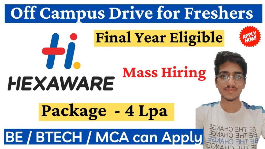 Hexaware Off Campus Drive 2023 | B.E/B.Tech/MCA/B.Sc/BCA | 2023 Batch | Across India
