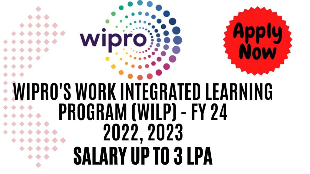 Wipro WILP – Wipro work Integrated Learning Program – FY 2024