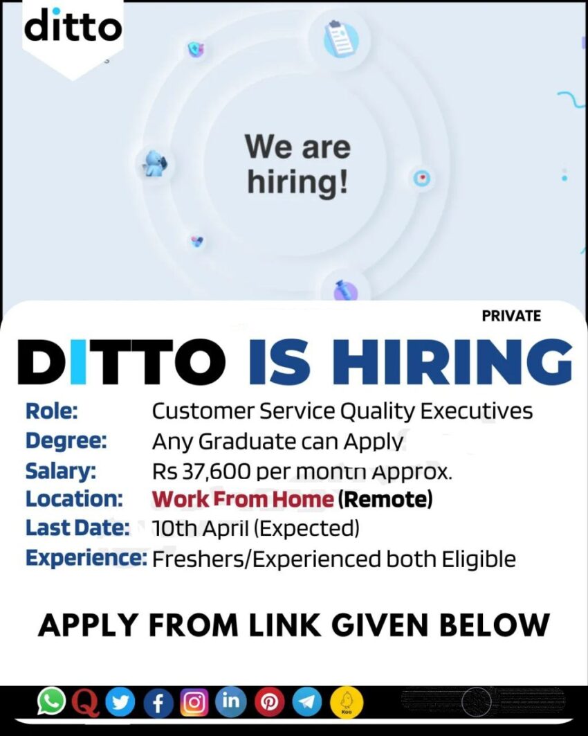 Ditto is Hiring (Work From Home)