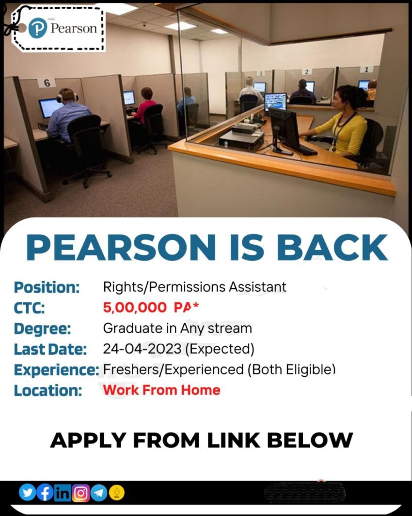 Pearson is Hiring Rights/Permissions Assistant | Work from Home | Apply Now