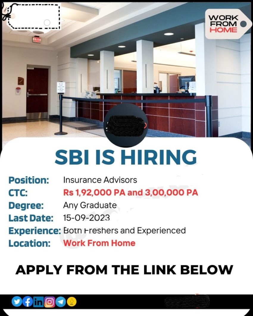 SBI life insurance job for freshers | sbi job vacancy 2023|helpingfinger.com