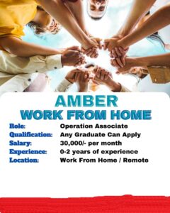Amber Student Is Hiring | Operation Associate | Any Graduate, Post Graduate | Apply Now