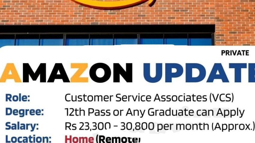 AMAZON IS HIRING FOR VARIOUS VIRTUAL CUSTOMER SERVICE ASSOCIATE (WORK FROM HOME) POSTS