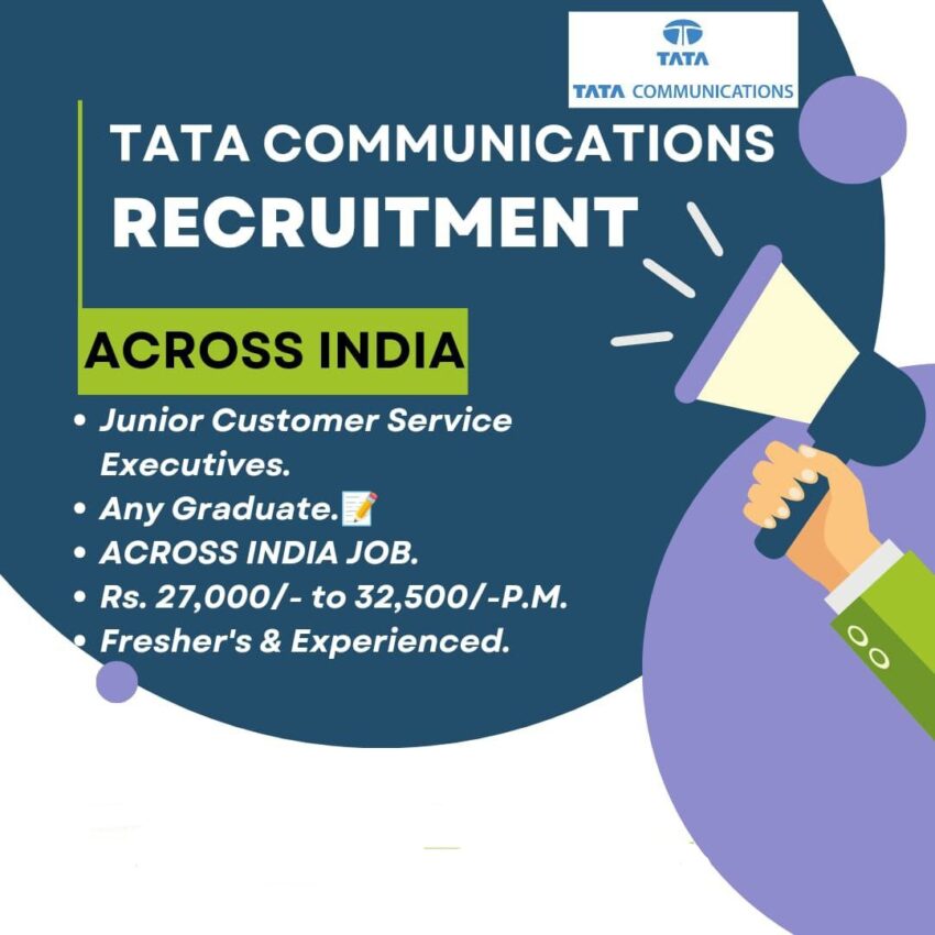 Tata Communications HIRING : Junior Customer Service Executives | Any Graduate | FRESHERS