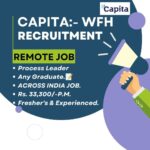 Capita hiring :Process Leader |Any Graduate| WFH Job
